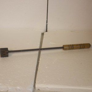 Lyman Steak Branding Iron R/M/W Vintage USA 16"